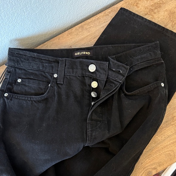 Girlfriend Collective Bella Low Rise Boyfriend Jeans- Black SZ 23 fit oversized - Picture 8 of 9